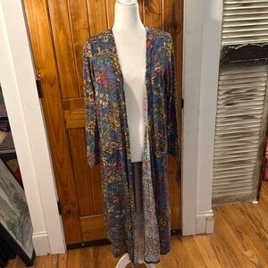 Lula Roe colorful print kimono robe